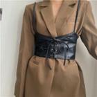Faux Leather Camisole Top Black - One Size