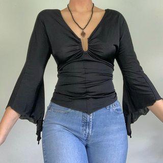 Plaid V-neck Crop Top