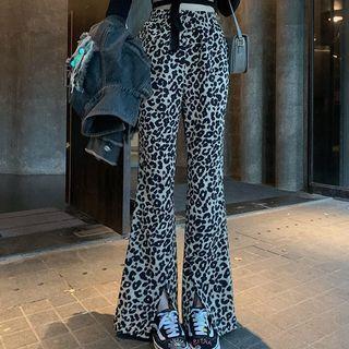 Leopard Print Boot Cut Pants