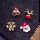 Christmas Stud Earring Set As Shown In Figure - One Size
