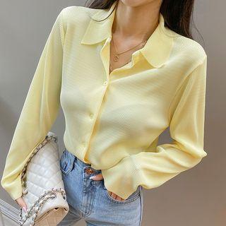 Ribbed Knit Blouse