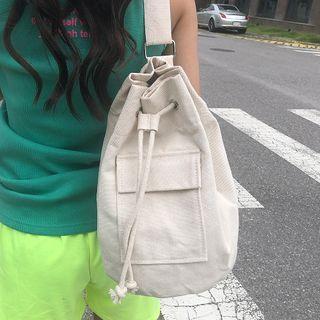 Pocket-front Canvas Sling Bag