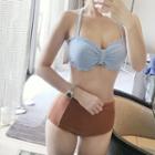 Halter Scallop-edge Bikini Set
