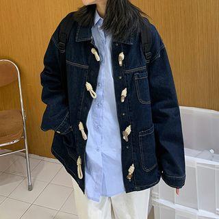 Toggle Button Stitch Denim Jacket