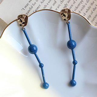 Bead & Bar Geometric Dangle Earring As Shown In Figure - One Size