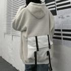 Fleece Pocketed Hoodie As Shown In Figure - One Size