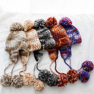 Melange Pom Pom Beanie