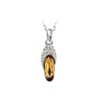 Fashion Slipper Pendant With Champagne Austrian Element Crystal And Necklaces