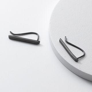 Bar Sterling Silver Earring 1 Pair - S925 Silver - Silver - One Size