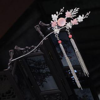 Flower Fringe Hair Stick As Shown In Figure - One Size