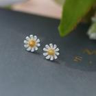 Floral Stud Earring 1 Pair - 925 Silver - One Size