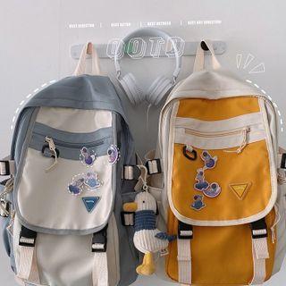 Color Block Double Shoulder Bag