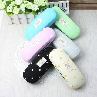 Dotted / Star Print Fabric Eyeglasses Case Random - One Size