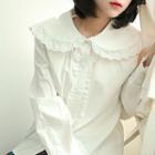 Capelet Frill-frim Blouse