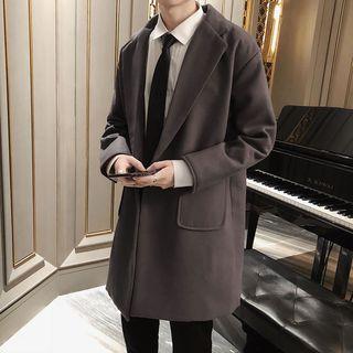 Single-button Lapel Trench Coat