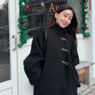 Hook-and-eye Woolen Coat