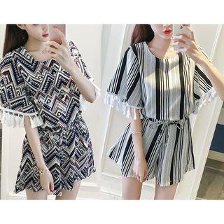 Printed Short-sleeve Playsuit