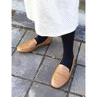 Faux-leather Flat Penny Loafers