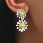 Flower Alloy Dangle Earring 1 Pair - 01 - White - One Size