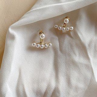 Faux Pearl Swing Earring S925 Sterling Silver - As Shown In Figure - One Size