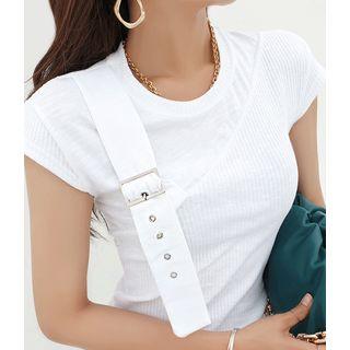 Buckled-detail Slim-fit T-shirt
