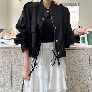 Epaulet Oversized Short Safari Jacket