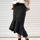 Fleece-lined Midi Mermaid Skirt