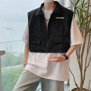 Numbering Cropped Vest