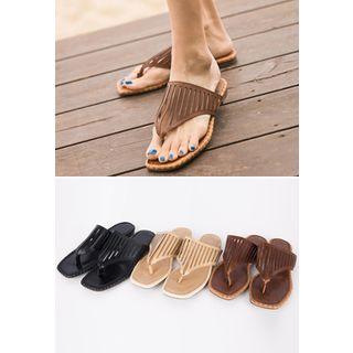 Perforated-detail Flip-flops