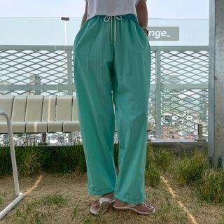 Drawstring Two-way Jogger Pants