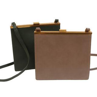 Snap-button Square Crossbody Bag With Strap