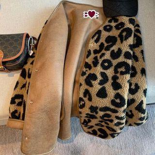 Long-sleeve Leopard Fleece Jacket