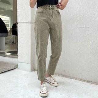 Washed Cotton Tapered Pants