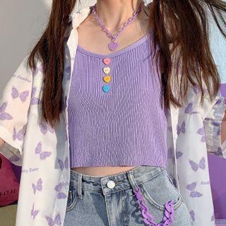 Button Accent Tank Top