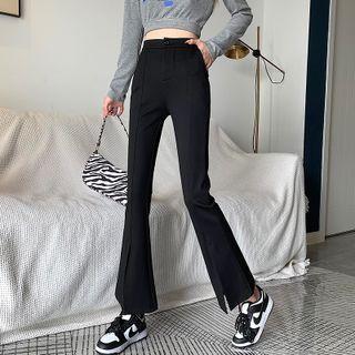 High Waist Bootcut Cropped Pants