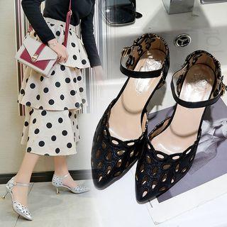 Raindrop Laser Cut Kitten Heel Jumps