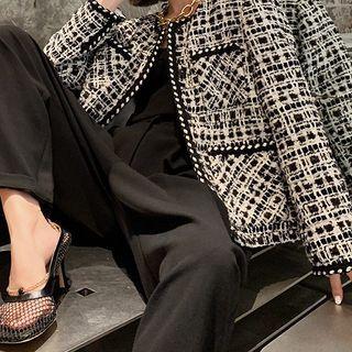 Snap-button Tweed Jacket