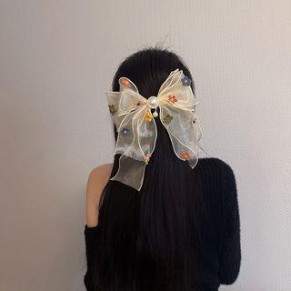 Bow Mesh Hair Clip / Hair Clamp