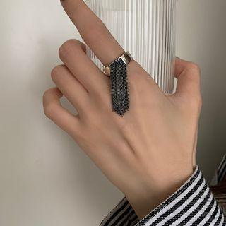 Tassel Alloy Open Ring J2360 - Silver - One Size