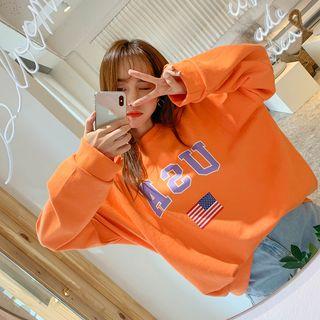 Usa Printed Oversized Sweatshirt