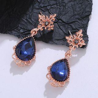 Alloy Rhinestone Drop Earring 1 Pair - Ear Studs - One Size