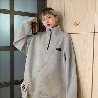 Applique Half-zip Sweatshirt