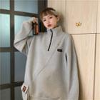 Applique Half-zip Sweatshirt