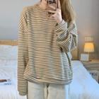 Striped Sweatshirt Almond - One Size