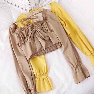 Plain Off Shoulder Cropped Top