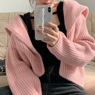 Collared Knit Cardigan / Mock Two-piece Tank Top