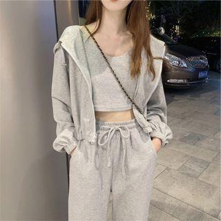 Set: Zip Hoodie + Tank Top + Sweatpants