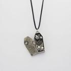 Skull Locket Necklace Silver - One Size
