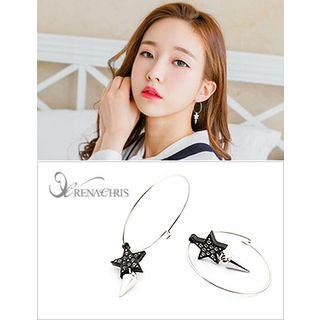 Star Hoop Earrings