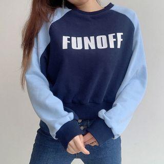 Lettering Print Raglan Sweatshirt